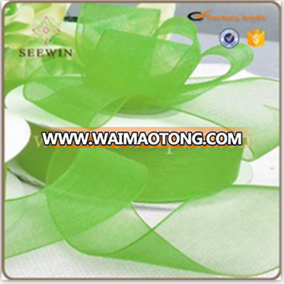 transparent organza fabric ribbon for decoration